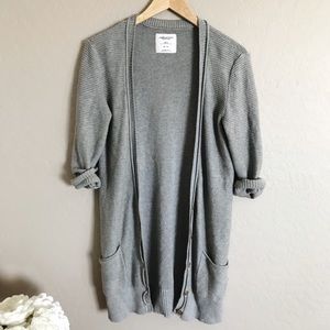 Long Gray American Eagle Cardigan